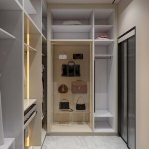 Elegant Modern White Walk In Closet