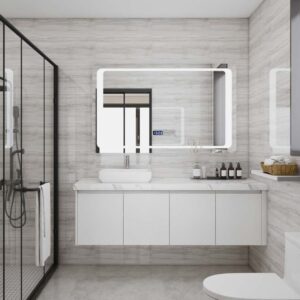 Minimalist Elegance: Exploring a White Plywood Bathroom Vanity